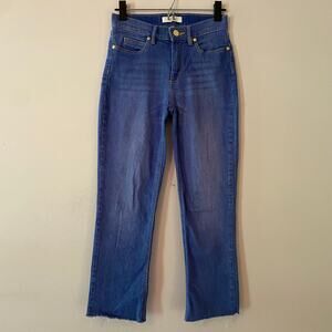 Lilly Pulitzer Straight Leg Frayed Jeans Cotton Preppy Medium Wash Women size 0